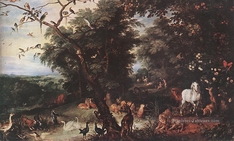 Le péché originel flamand Jan Brueghel l’Ancien Peintures à l'huile